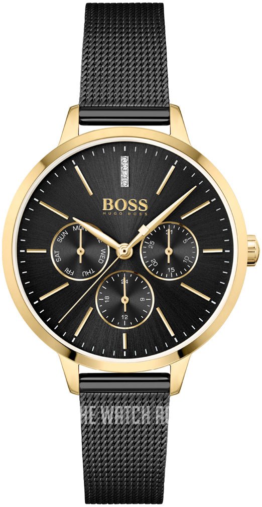 Symphony Gold-Tone and Black Mesh Bracelet Watch - 1502601 - Image 3